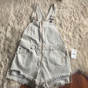 Free people white overalls